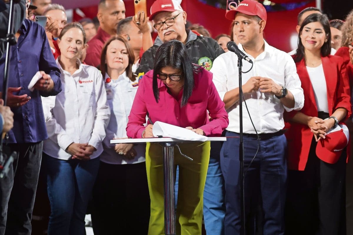 Venezuela: Delcy anuncia amnistía tras presión gringa